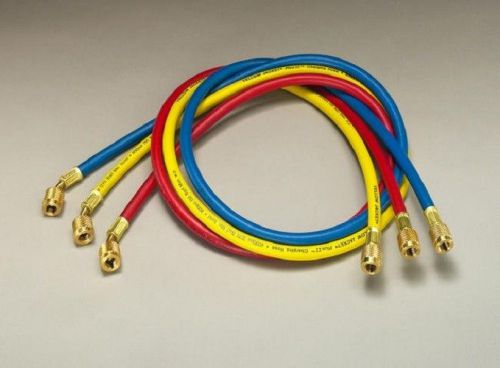 Yellow jacket 21985 plus ii 60&#034; charging hose (ryb) 3-pack w/ 1/4&#034; std fittings for sale