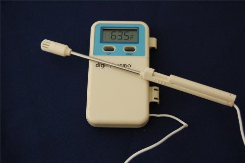 Digital Air Thermometer Super Fast NTC Sensor Session Min/Max Memories HVAC Tool