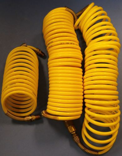(3) Used Coilhose Neumatics (1) 10 ft and (2) 20 ft hoses. Max psi 175