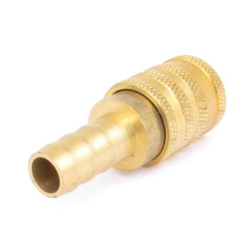 2.4&#034; Length Male Quick Fitting Mould Brass Pipe Nipple Fitting Gold Tone