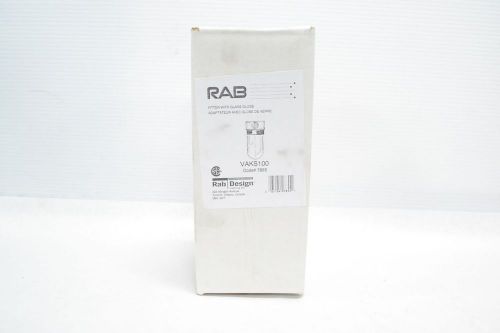 New rab vaks100 fitter with glass globe fixture 120v-ac 100w lighting b274026 for sale