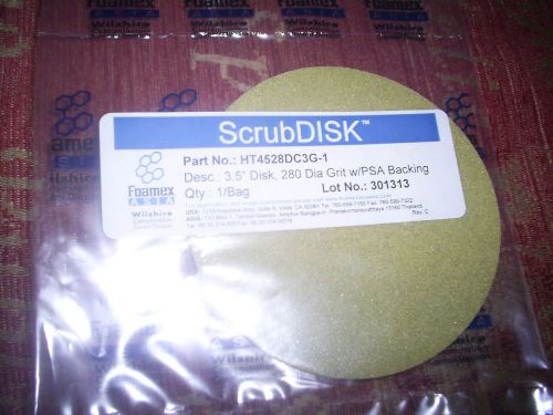 SCRUBDISK FOAMEX 3.5&#034; DISK 280 DIA GRIT WITH PSA BACKING LOT OF 10 SEALED UNUSED