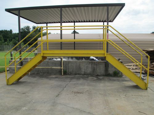 Steel cross over bridge stairway 18&#039; ft length x 2&#039; ft width x 46&#034; in height for sale