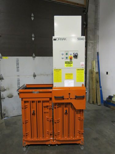 Orwak 5040 pet bottle and can baler dual chamber 2011 115volt sharp for sale