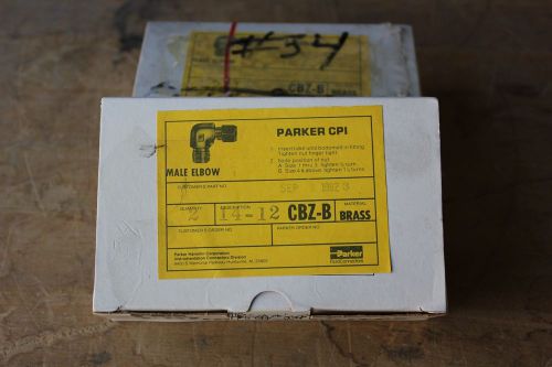 PARKER CPI CBZ-B 14-12 BRASS TUBE FITTING - NEW IN BOX! 1/4 INCH - BOX OF 4PCS