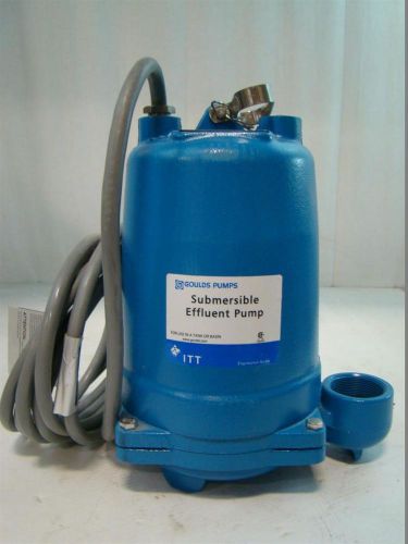ITT Goulds Pumps Submersible Effluent Pump 1/2HP WE0538H