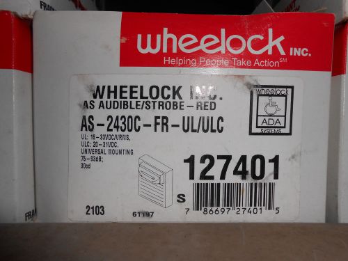 WHEELOCK AS-2430C-FR-UL/ULC AS AUDIBLE STROBE RED