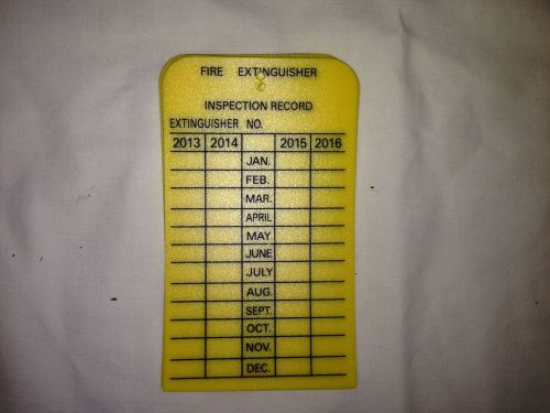 FIRE EXTINGUISHER SERVICE TAGS PLASTIC 4 YR (QUANTITY OF 10) ***FREE SHIPPING***