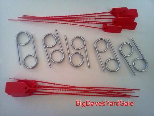 10 -  Fire Extinguisher LOCK PINS  and  12 - TAMPER SEALS   (Red)