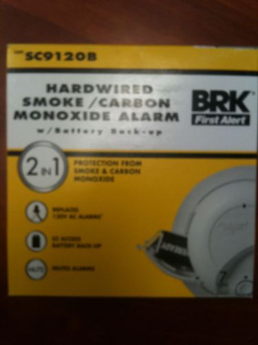 3pc BRX SC9120B Hardwired Carbon Monoxide &amp; Smoke Alarm with Battery Back-up
