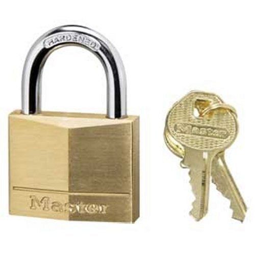 Master lock keyed padlock - keyed different - brass body, steel shackle - (140d) for sale