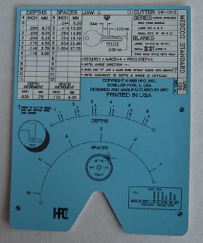 Medeco Standard C 36  HPC 1200  Code card like brand new Hardly used