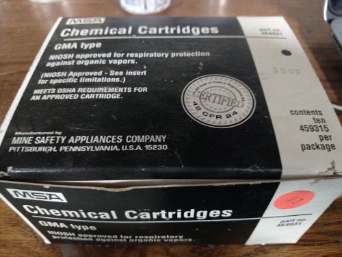 Box Of 10 MSA 459315 Chemical Cartridges GMA