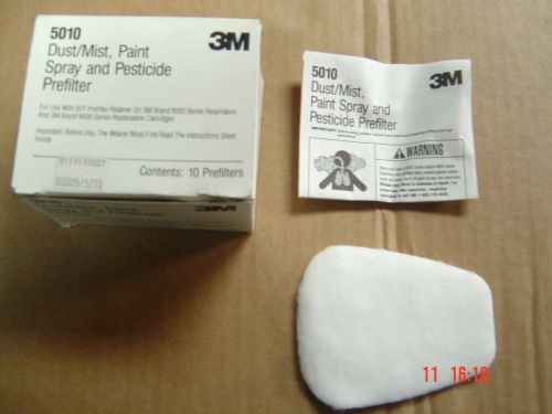 3M 5010~ DUST/MIST PAINT SPRAY and PESTICIDE PRE- FILTER PADS (10 PACK )