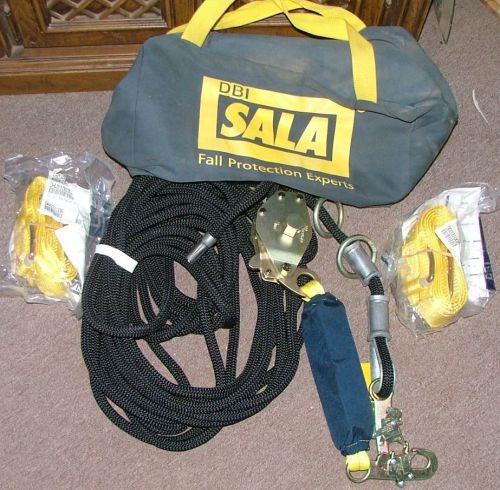 Dbi sala fall protection, 60&#039; tie off line, horizontal lifeline system for sale