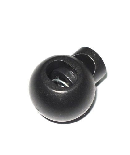 50 pcs 1&#034; Black Ball Plastic Cord lock Round Toggles