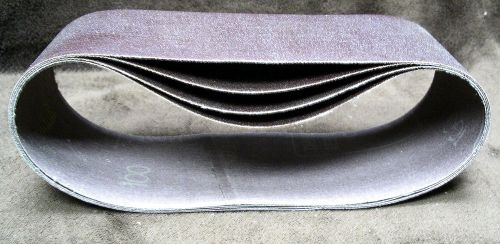 4 aluminum oxide coated cloth abrasive belts  3&#034; x 21&#034; for wood &amp; metal 100 grit for sale