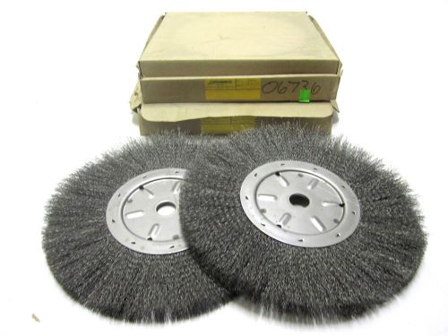 Pair (2) 12&#034; x 1&#034; Medium Face Stainless Steel Crimped Wire USA Power Brush Wheel