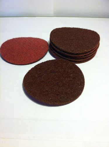 SAIT / UNITED ABRASIVES, 5&#034; DIA 1/4&#034; THICK, HOOK &amp; LOOP,  BROWN  NON-WOVEN DISCS