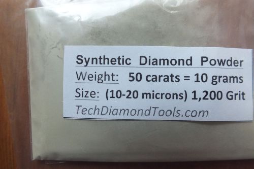 Diamond polishig Powder 1.200 ,Mesh (10-20micron), weight-100ct=20 grams