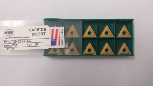New world products tnmg322-aa m5e (c5 multi cvd tin coat) carbide inserts 10pcs for sale