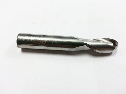 15/32&#034; 12mm Fullerton Solid Carbide 2 Flute Ball Nose End Mill (N 458)