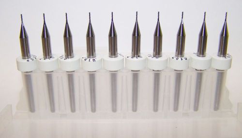 (10) - 0.50mm (.0197&#034;) 3 flute micro carbide endmills kyocera tycom for sale