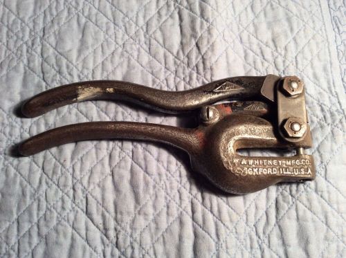 Vintage whitney hand punch, no. 4b ~ hand held sheet metal punch for sale