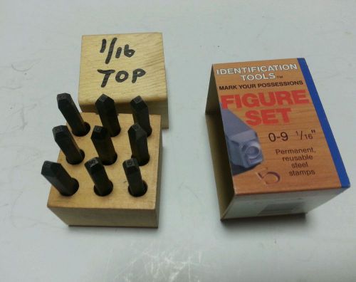 Young Bros. Stamp Works Figure Set 0-9 Number set 1/16&#034;  USA  New