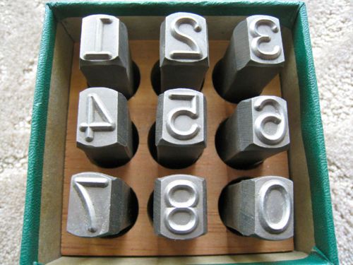 Vintage ACE Hanson 1/2&#034; inch Number Punches - Stock # 386713