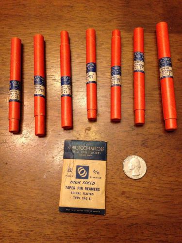 set of 7 vintage Chicago Latrobe high speed reamers helical flutes