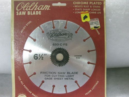 Oldham - 6 1/2&#034; friction saw blade - chrome plated / new #650-c-fs for sale