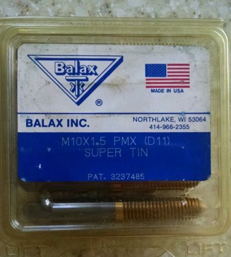 (5) Balax M10 x 1.5  PMX  D11  Tin coated threading Taps