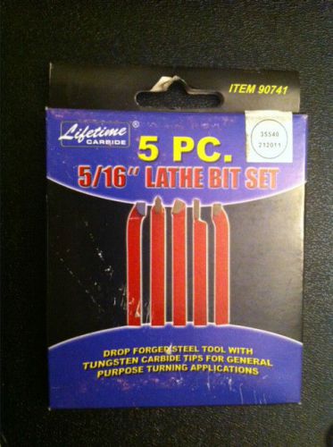 NEW 5pc Metal Lathe Mill Carbide Tool Set 5/16&#034; LIFETIME CARBIDE