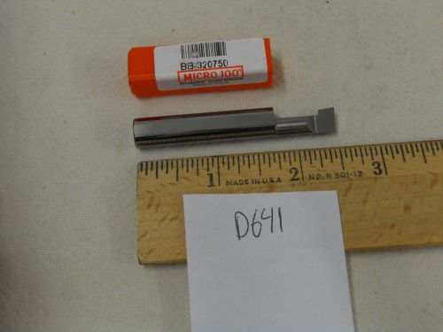 1 new micro 100 solid carbide boring bar.   bb-320750. usa made  {d641} for sale