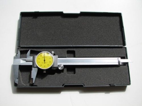 6&#034; precision dial caliper yellow calipers shock proof for sale