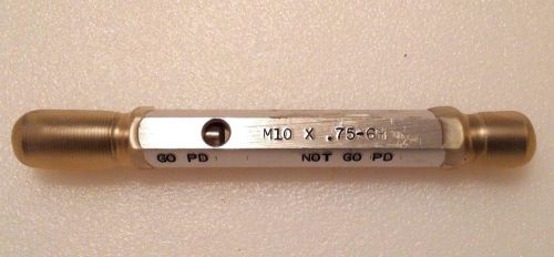 M10 x .75 - 6h thread plug gage machinist tooling inspection pd 9.513 &amp; 9.645 for sale