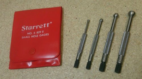 Starrett  S 829 E small hole gages - set of 4 - .125 to .500 *MINT*