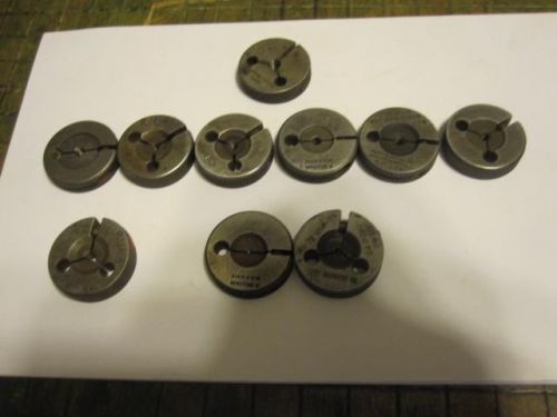Lot of 10 Machinist Small Female Thread Gages - 10-32, 6-32, 5-44, 1-72