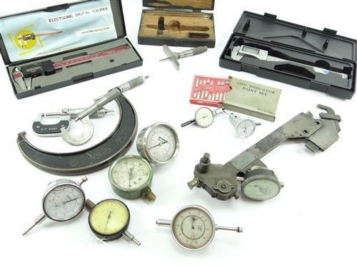 LOT OF INSPECTION INSTRUMENTS MICROMETERS GAUGES DIGITAL FOR PARTS OR REPAIR