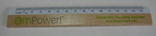 Woodrow 6&#034; single bevel wooden optical ruler 0668mm nnb for sale
