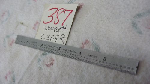 Starrett steel 6 in. rule, tempered, No.C309R, 3 grad                  (ref#387)
