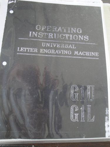 Deckel G1U G1L Pantograph Instruction &amp; PARTS Manual COPY MACHINE DUPLICATOR