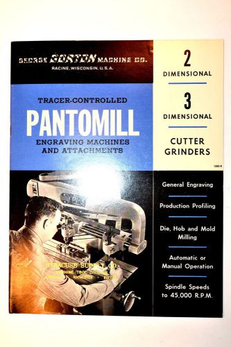 GORTON Pantograph PANTOMILL ENGRAVING MACHINES &amp; ATTACHMENTS 1960 #RR590