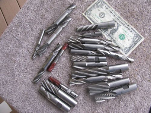 20 end mills and double mill  machinist    toolmaker tool tools