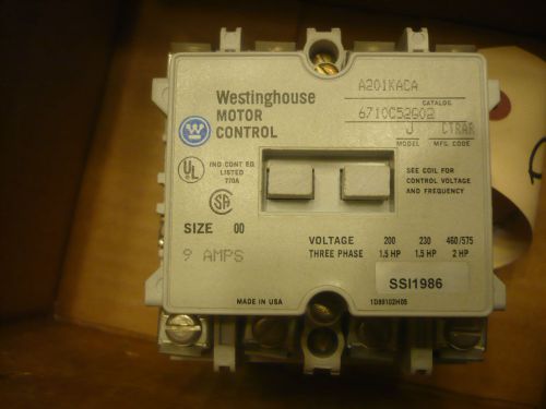 New Westinghouse Motor Control A201KACA