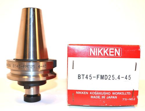 NOS NIKKEN Japan BT45 1&#034; 25.4mm  SHELL MILL ARBOR #BT45-FMD 25 4-45