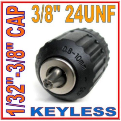 1 pc Keyless 1/32-3/8&#034; Cap 3/8&#034;-24UNF Mount Drill Chuck