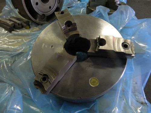 10&#034; bison 3-jaw lathe chuck, d1-6&#034; camlock, 3&#034; hole, 3245-10&#034;-6, used, warranty for sale