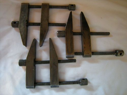 3 Used Starrett No. 161-E Parallel Clamps - Made in U.S.A.
